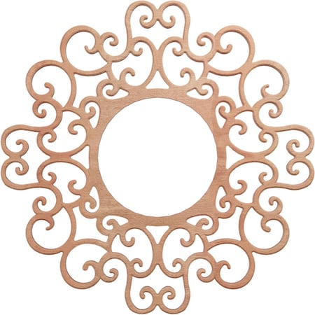 Reims Wood Fretwork Pierced Ceiling Medallion, Cherry, 16OD X 6 1/8ID X 1/4T